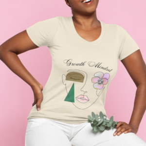 Tan tee size small growth mindset