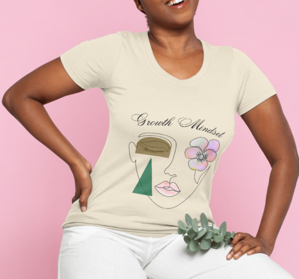 Tan tee size small growth mindset